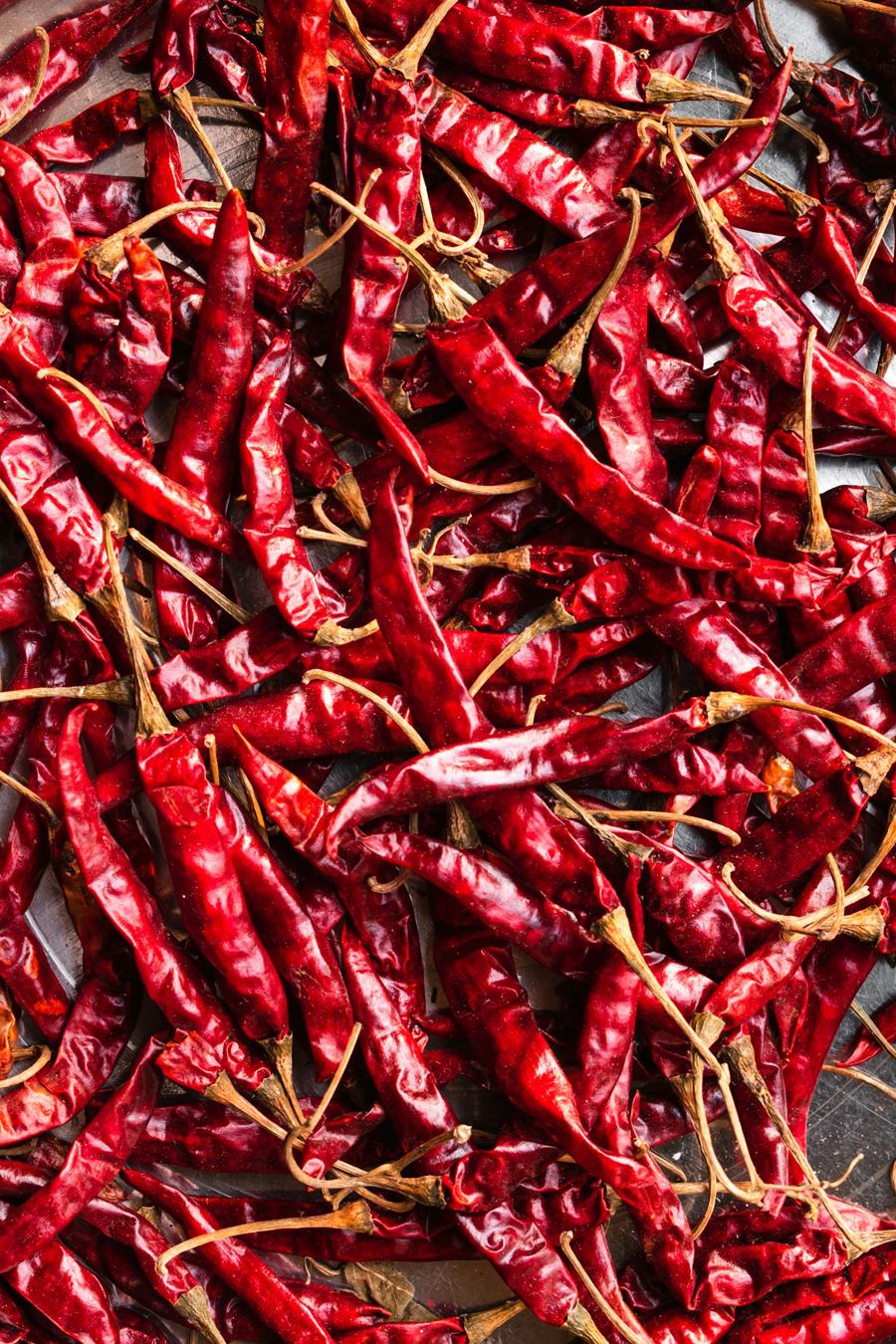 Dry Red Chilli, stemless